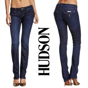 HUDSON, Carly Flap Straight Leg Dark Wash Denim Jeans Size 28 NW429DAP